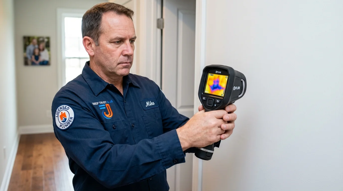 Thermal imaging leak detection by Johns Plumbing LLC in Pownal